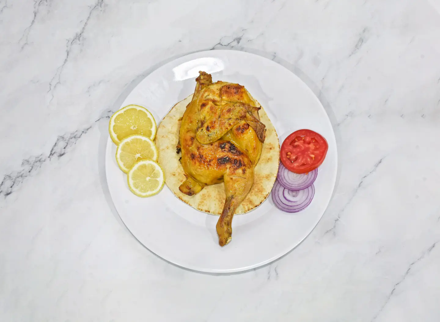 دجاج مشوي بدون رز - نص حبة دجاج مشوي