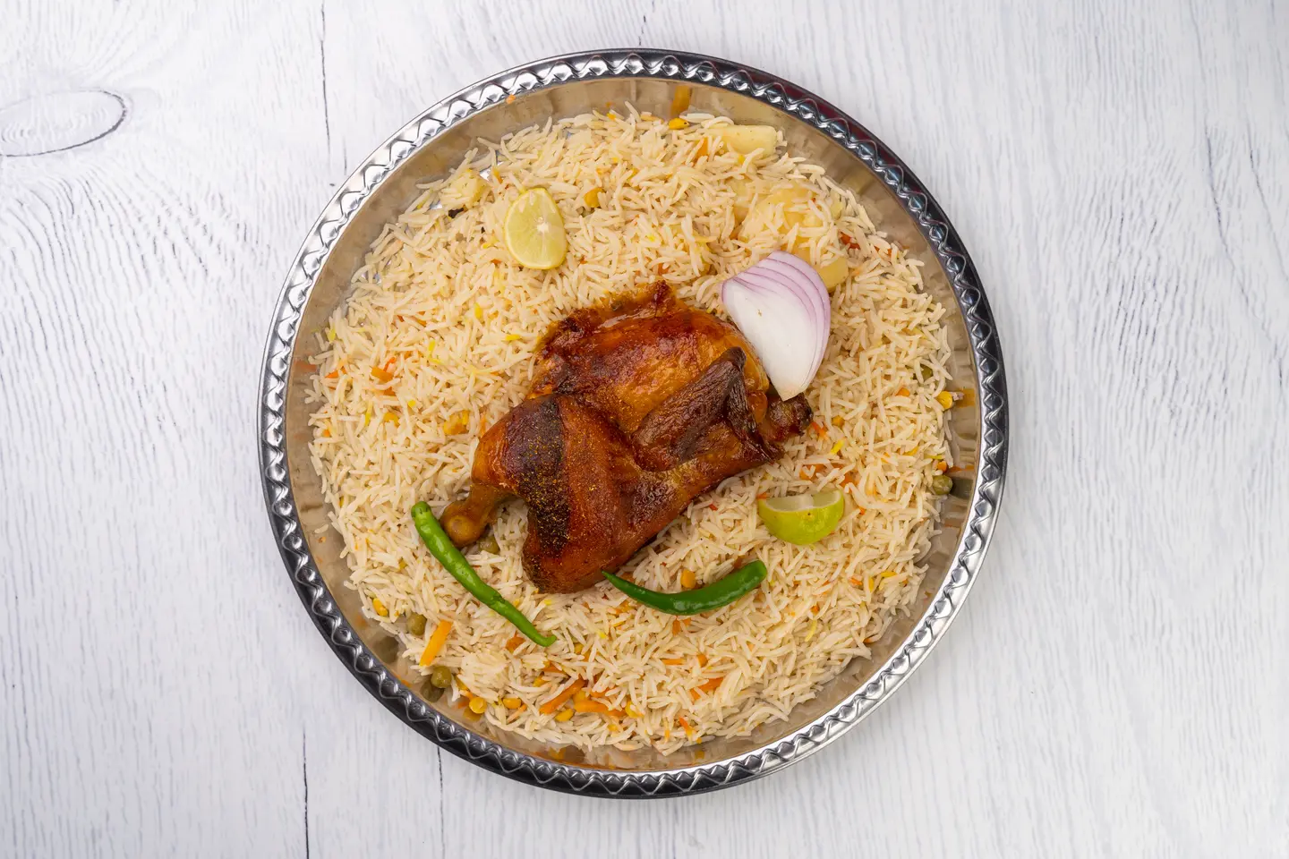 Grilled Chicken With Rice -  Quarter A Chicken