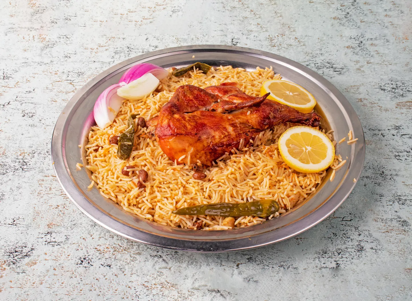 دجاج شواية مع الأرز - نص حبة دجاج