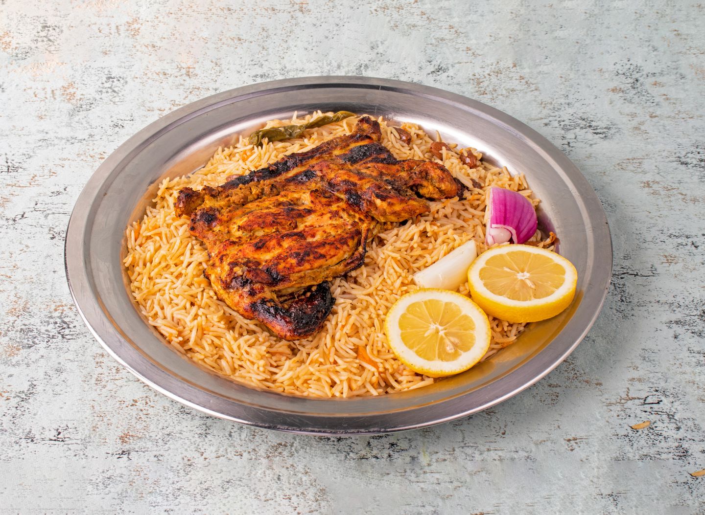 دجاج فحم مع الأرز - نص حبة دجاج