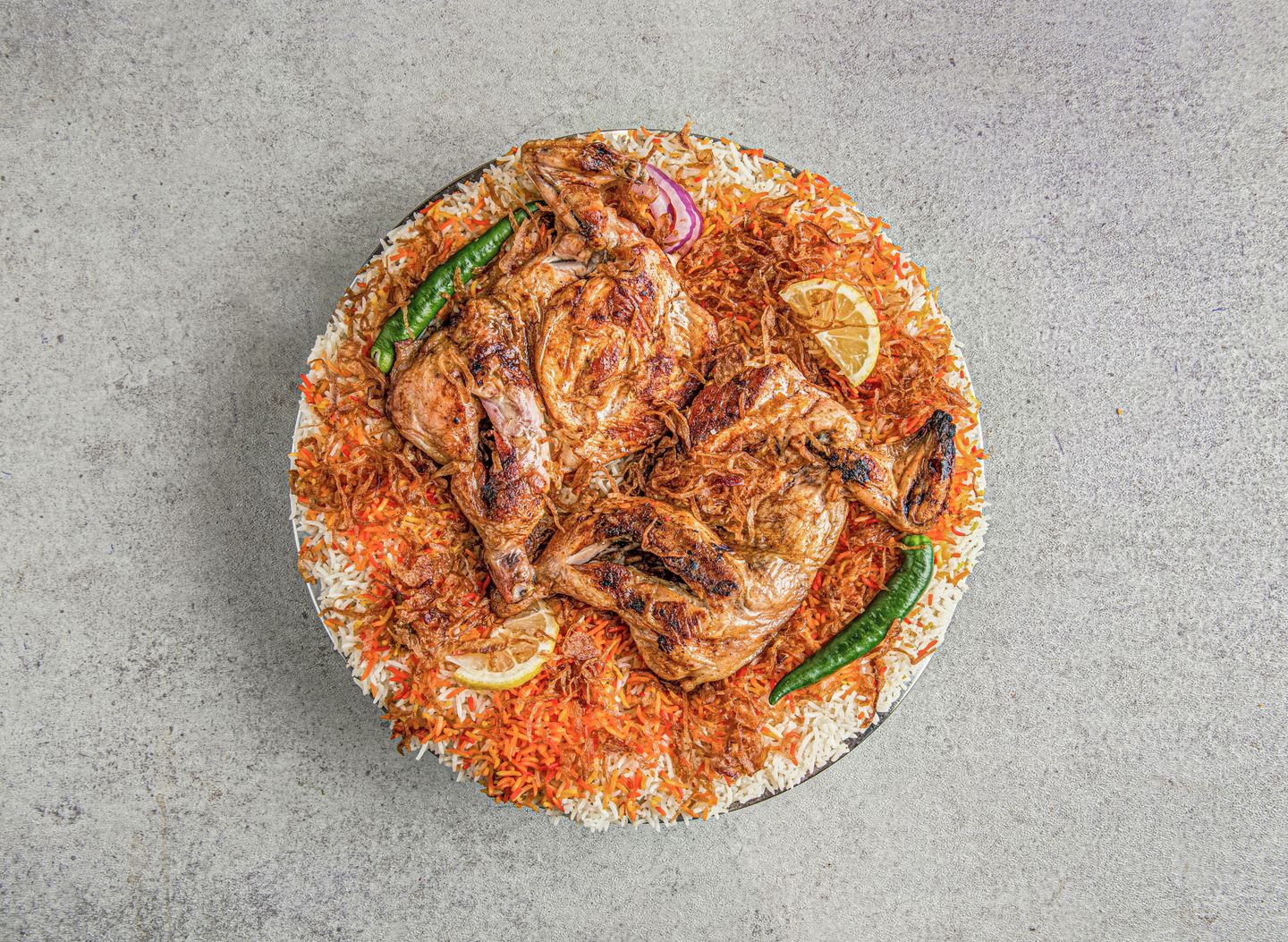 دجاج مظبي  - نص حبة دجاج