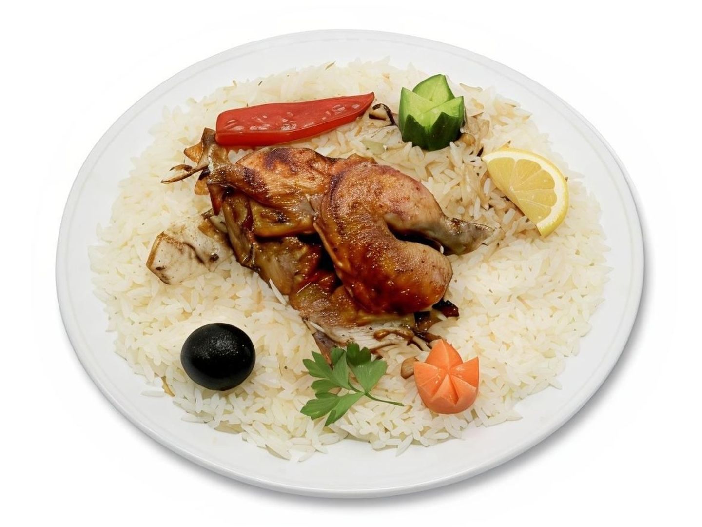 دجاج شواية مثلوثة - نصف دجاجة