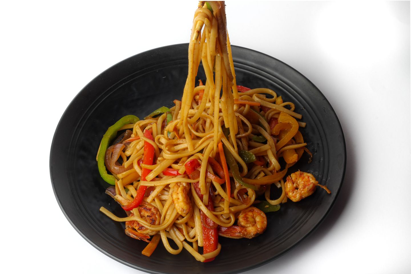 Noodles With Shrimp And Mixed Vegetables - Spicy Shrimp Noodles