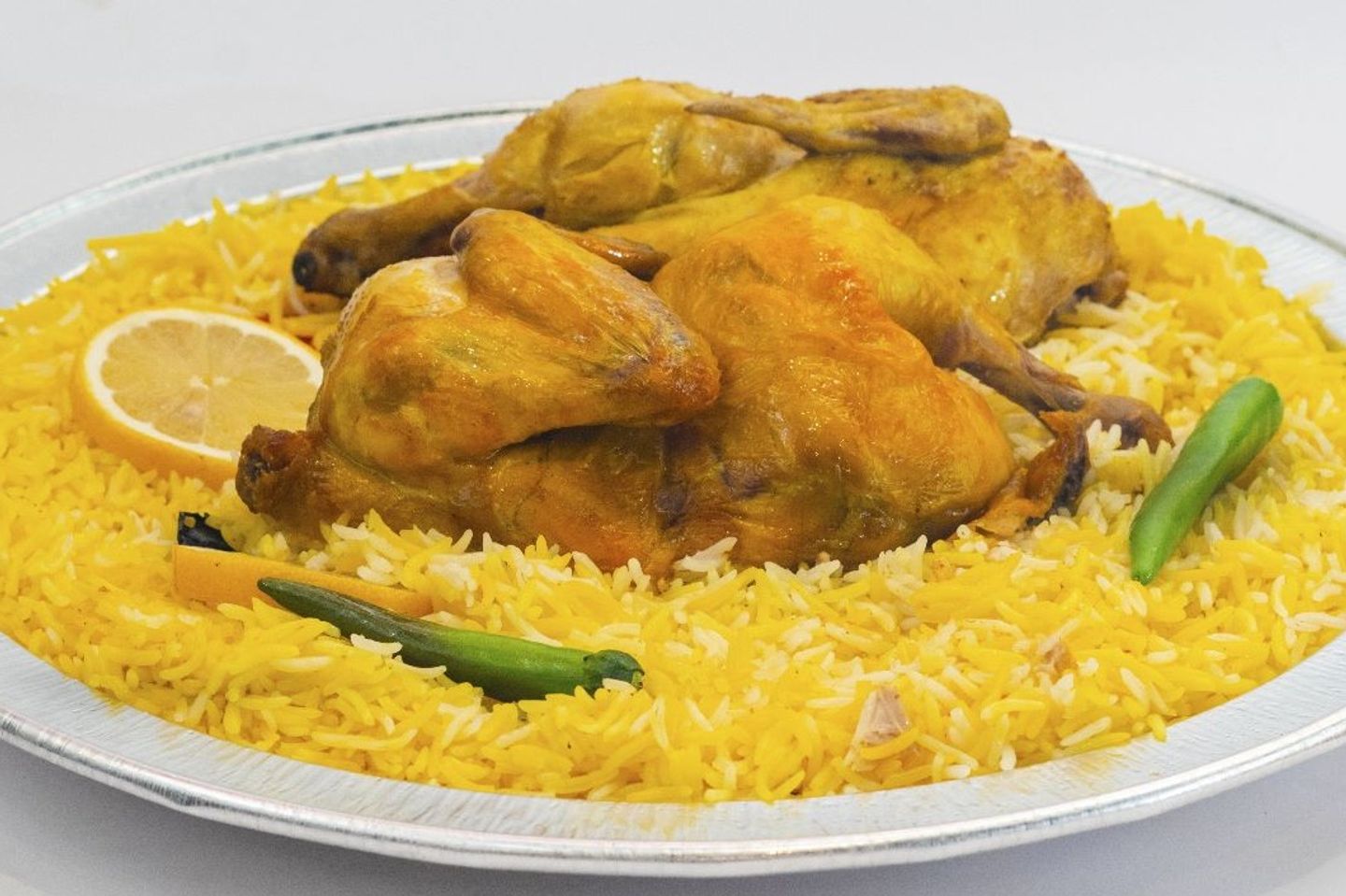 أرز بشاور - نصف دجاجة مندى