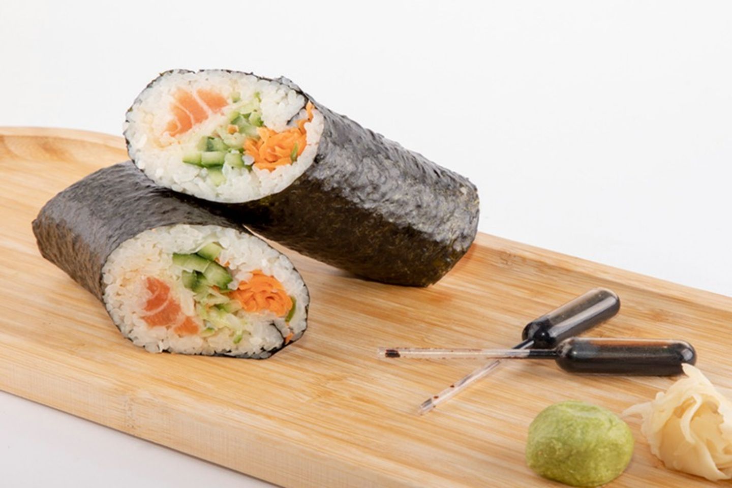 Grilled Salmon Sushi Or Burritos - 4 Pcs Sushi Small