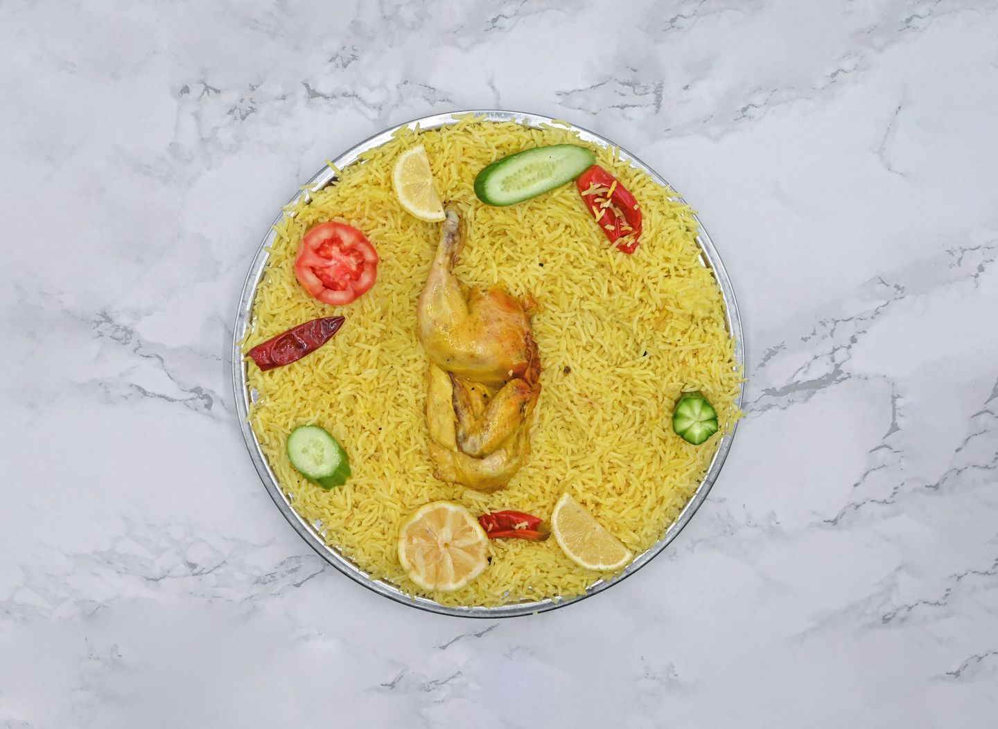 نص حبة دجاج مندي - أرز شعبي