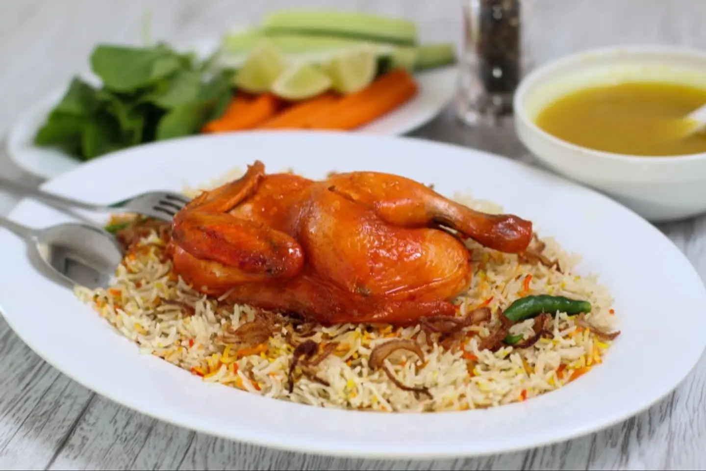 دجاج مندي - نصف حبه دجاج مندي