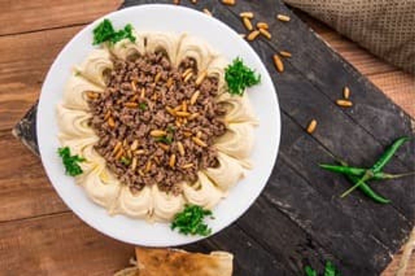 Hummus Ground Beef With Nuts - With Oil