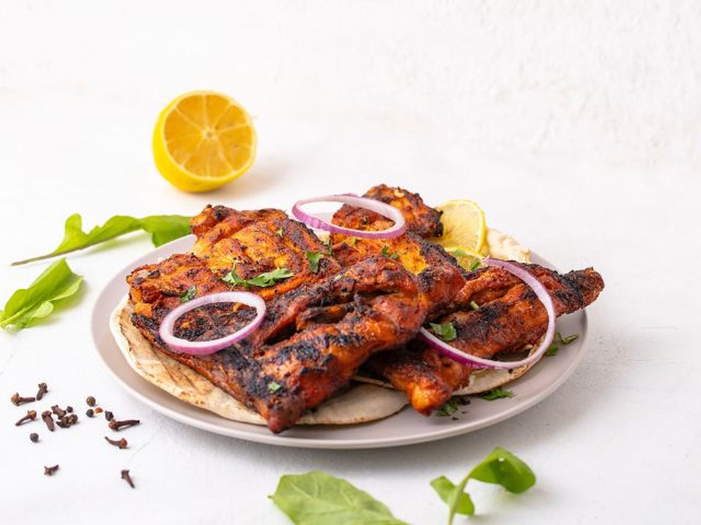 دجاج على الفحم - نص حبة دجاج