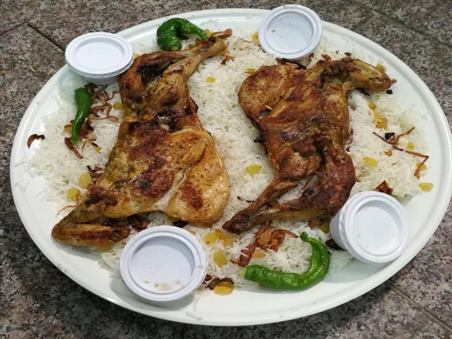 دجاج مظبي مع الأرز - نص حبة دجاج
