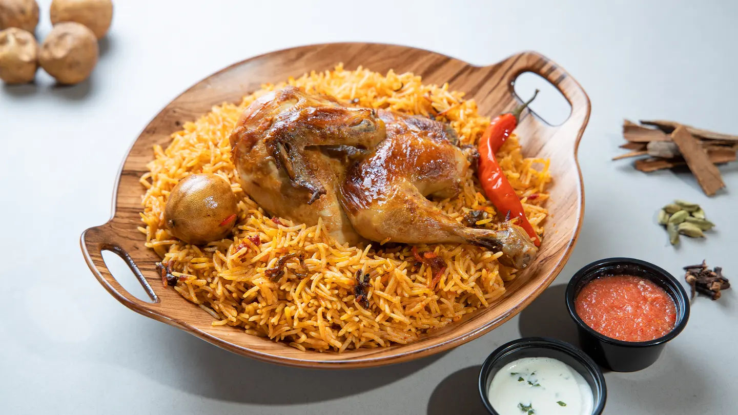 Kabsa With Chicken - Half Chicken