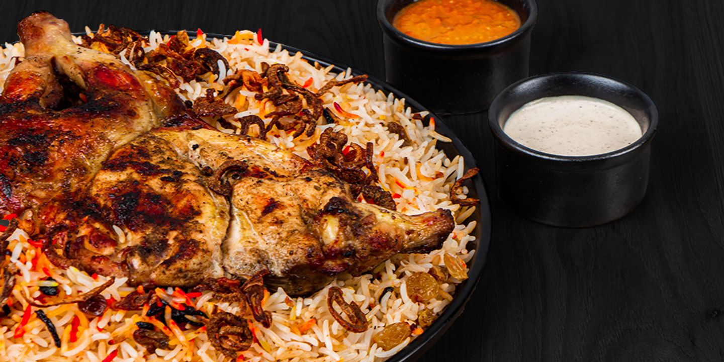 Chicken Madbi With Rice - Half Chicken Madbi With Rice