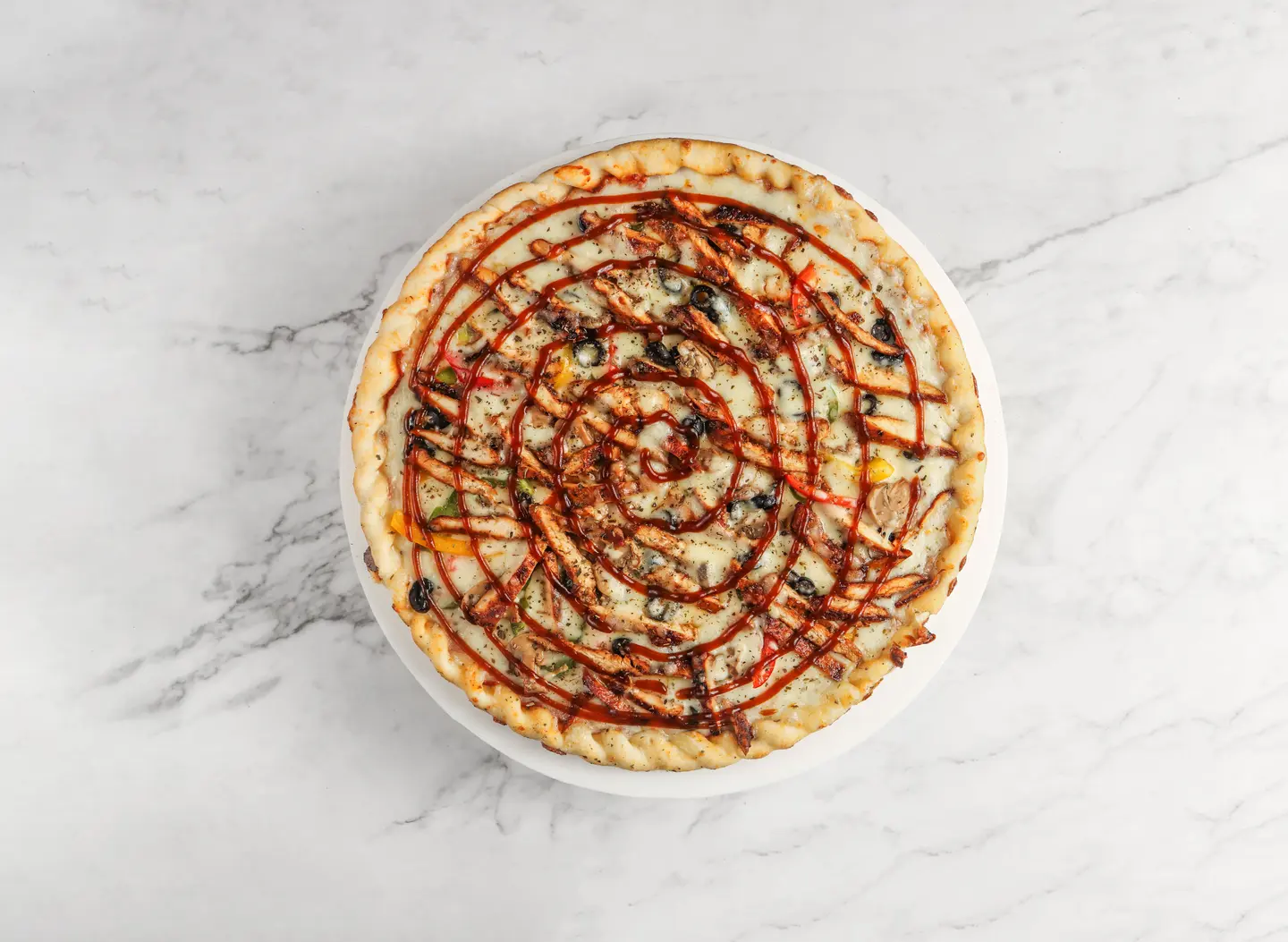 دجاج الباربكيو - وسط