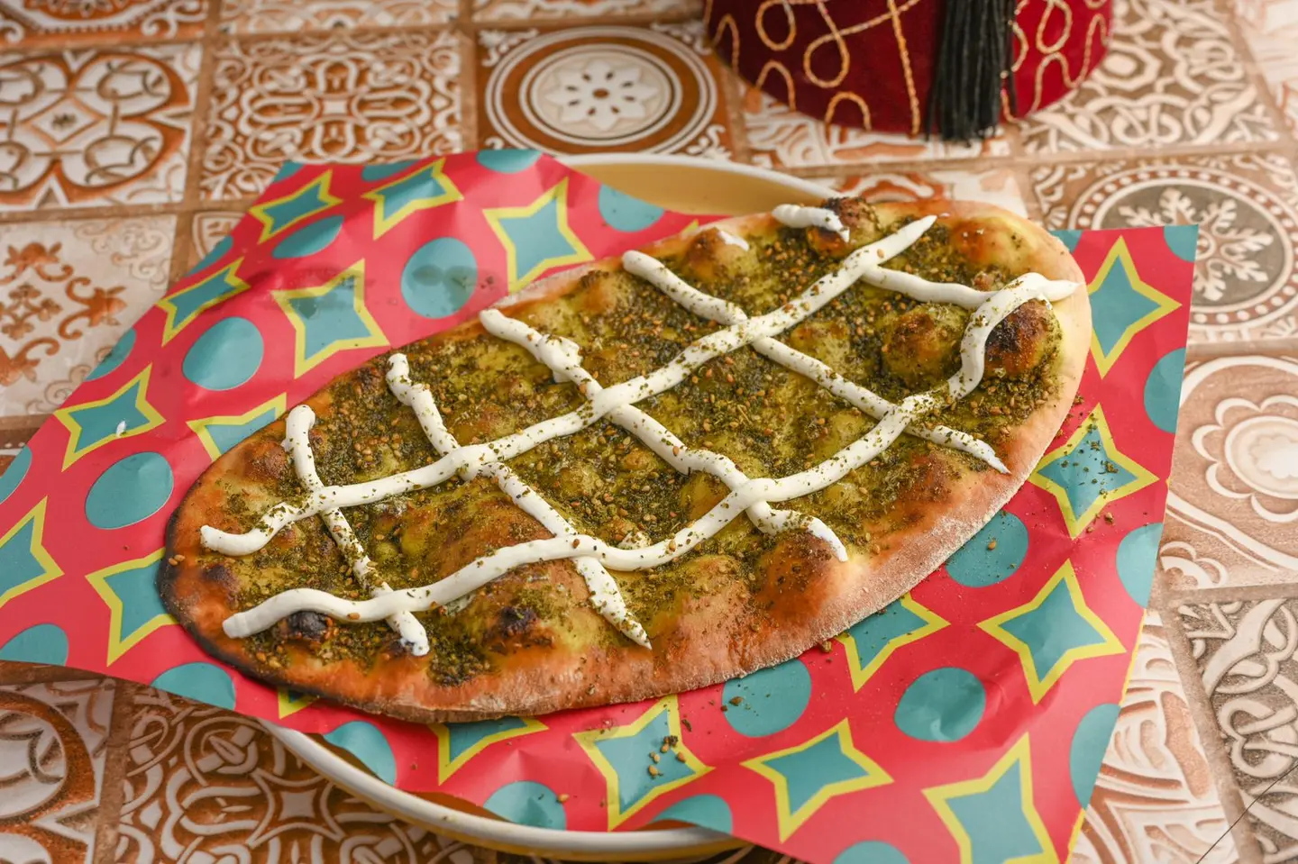 لبنة بالزعتر - منقوشة