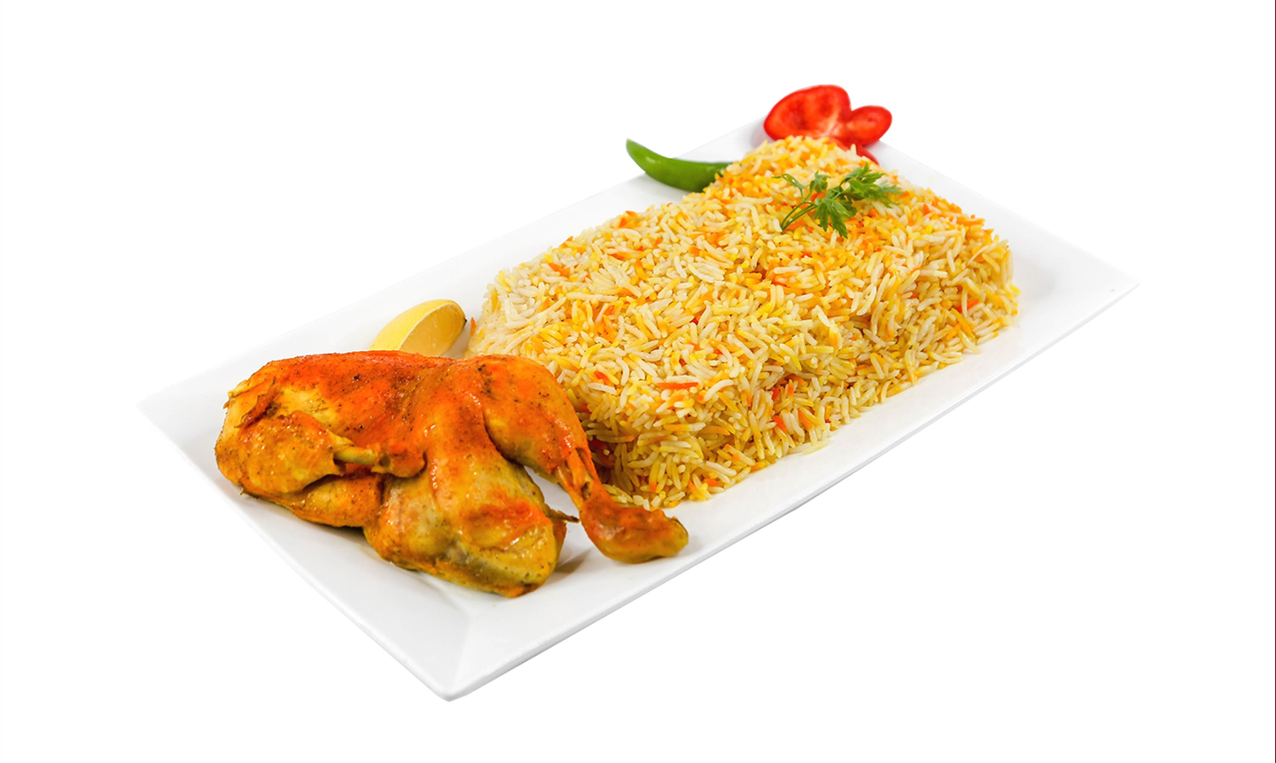 دجاج مندي  - نص دجاجة