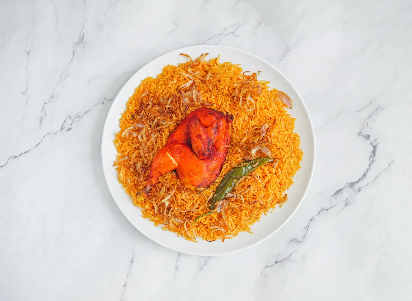 أرز كبسة - نصف دجاجة
