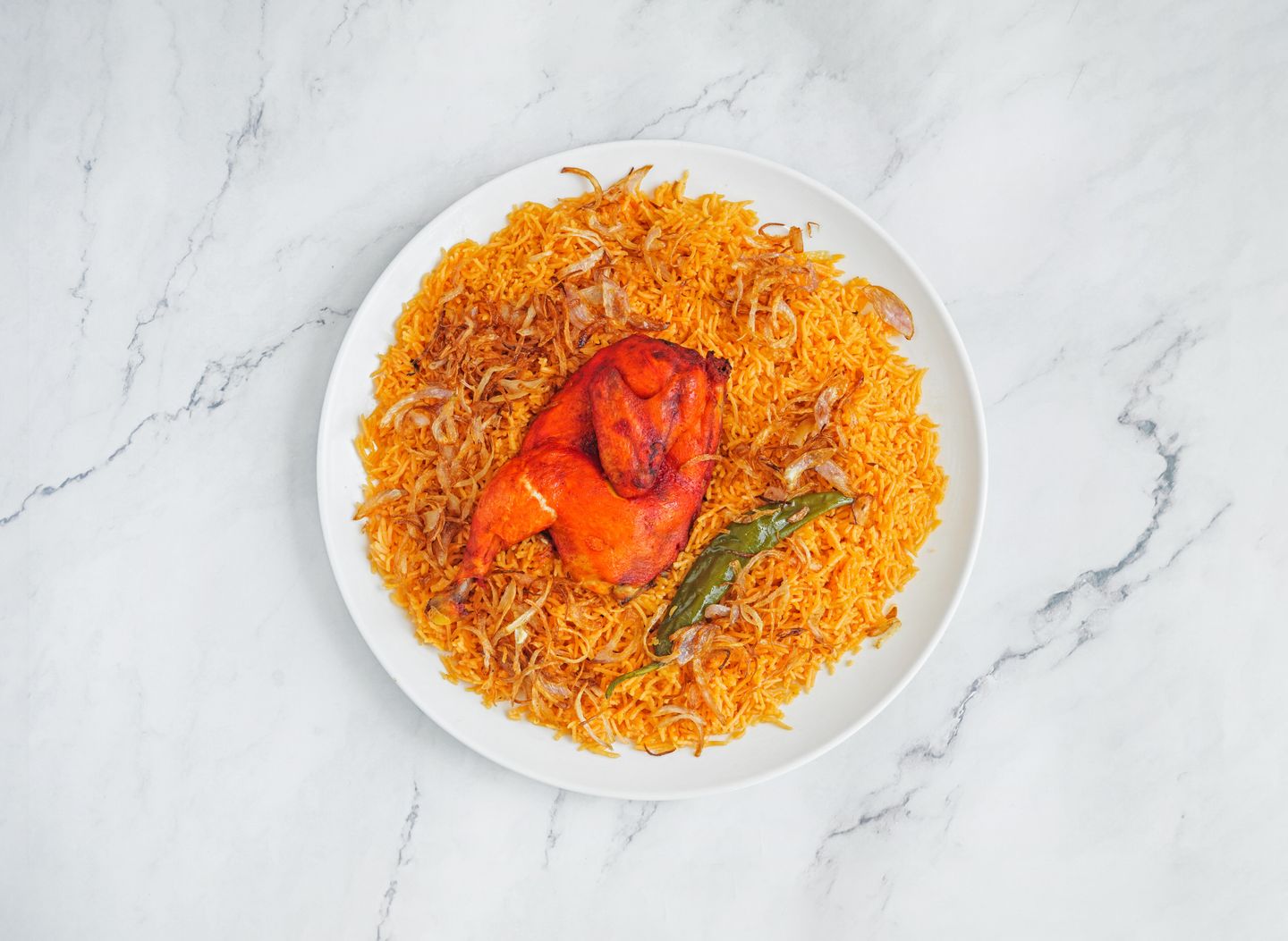 أرز كبسة - نصف دجاجة