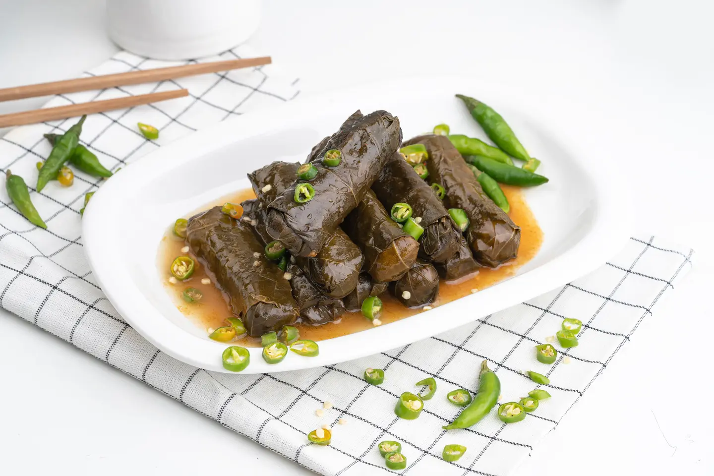 Spicy Grape Leaves - Small Dish 6 Pcs