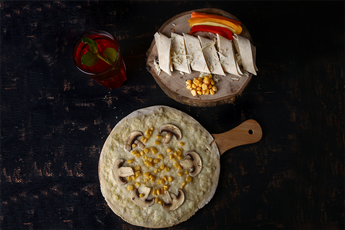 Kashkawan With Mushroom And Corn - Pie Stuffed With Kashkaval Cheese And Mushrooms And Corn