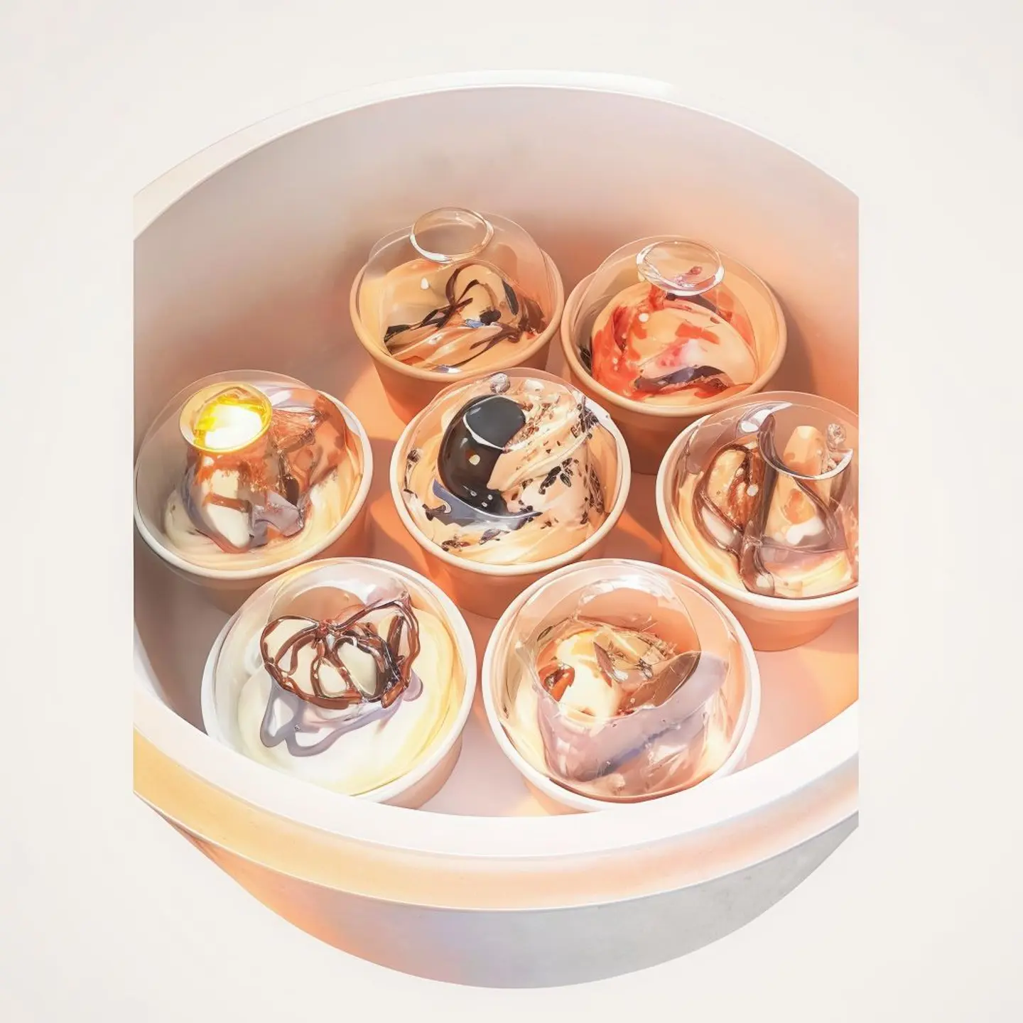 بوكس الآيسكريم - 7 علب