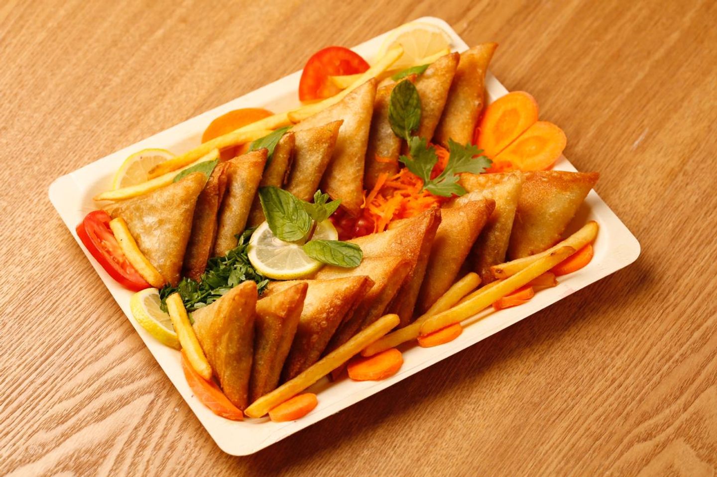 Fried Sambousah - Chicken Samosa Plate