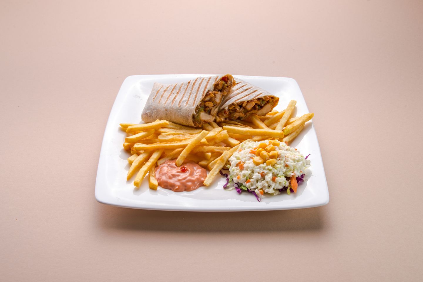 Chicken Fajita Wrap  - Plate