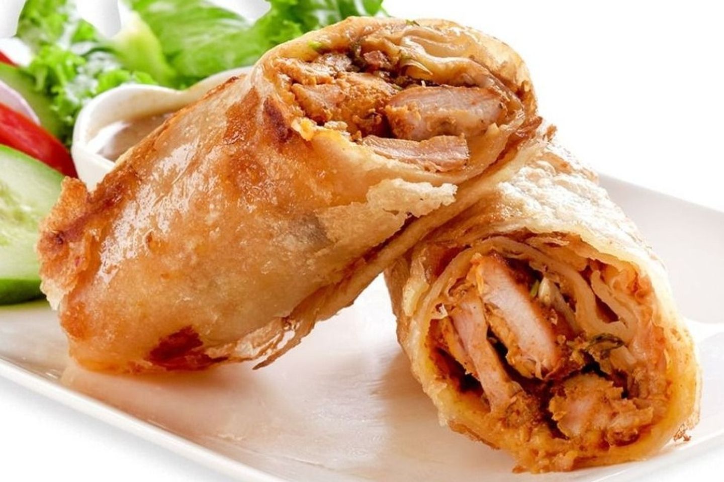 Bar B Q Rolls - Chicken Malai Boti Roll With Mayo Garlic Sauce