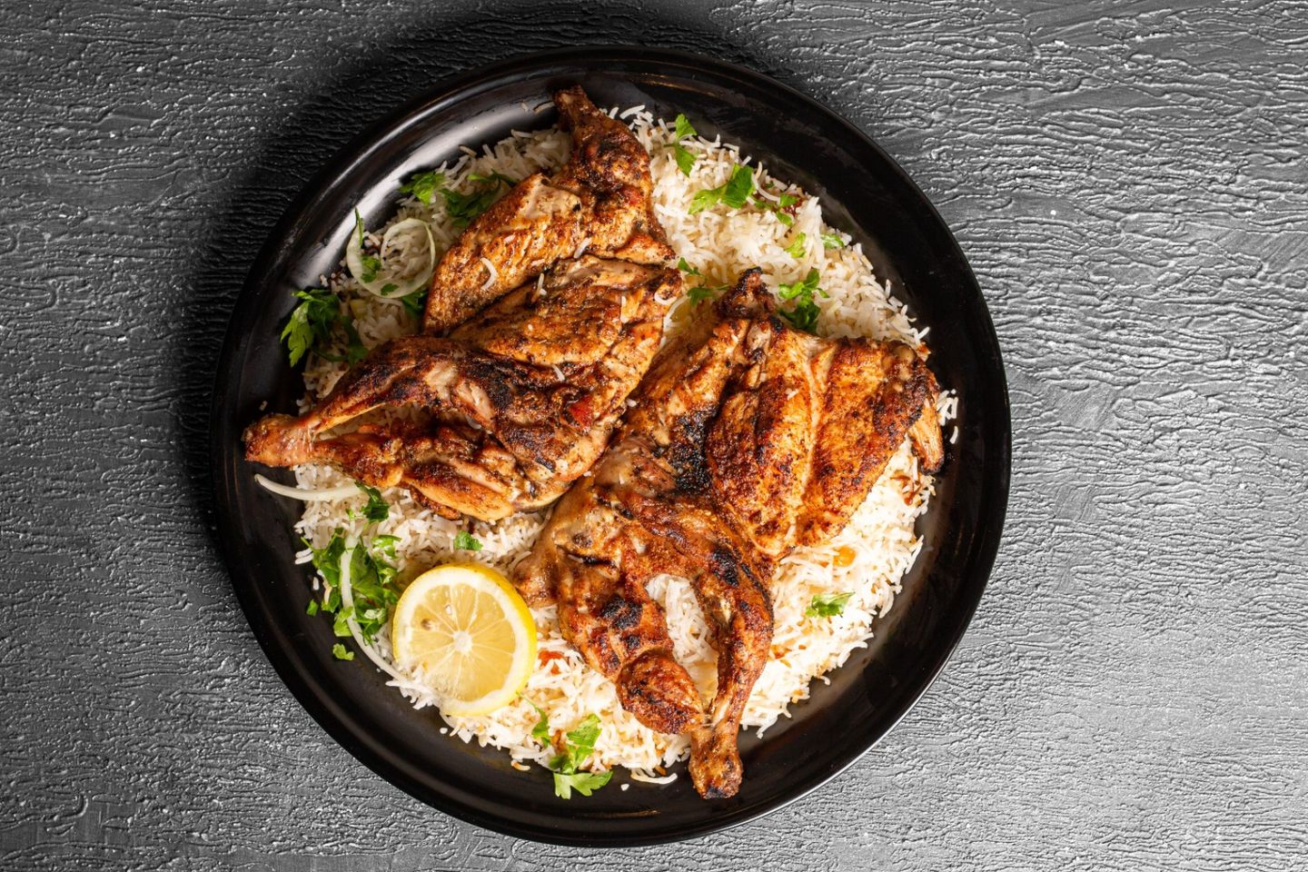 Madhbi Chicken On Stone - Half Of It Is Madhbi