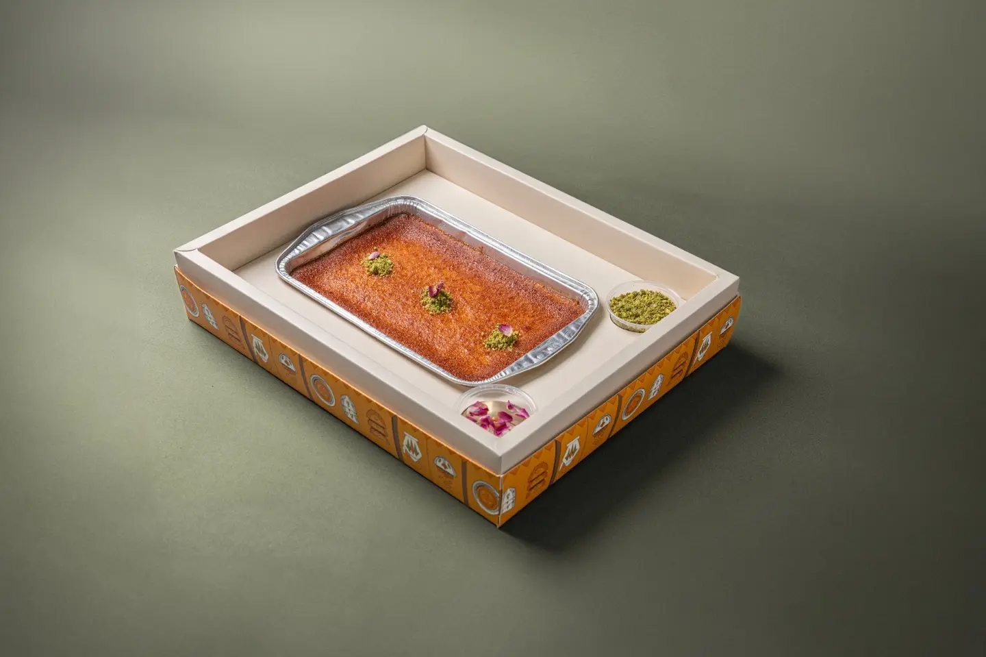 بسبوسة قشطة - بسبوسة قشطة حجم وسط