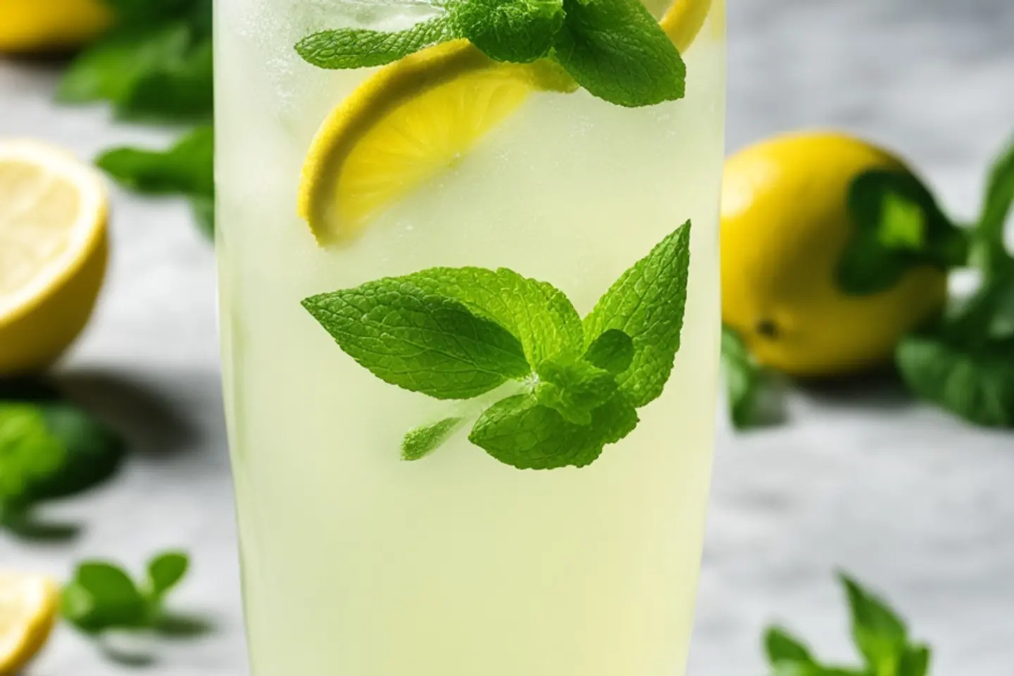 عصير ليمون بالنعناع  - كبير