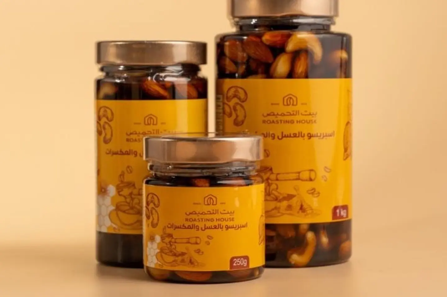 عسل واسبريسو مع مكسرات برطمان - ٢٥٠ج