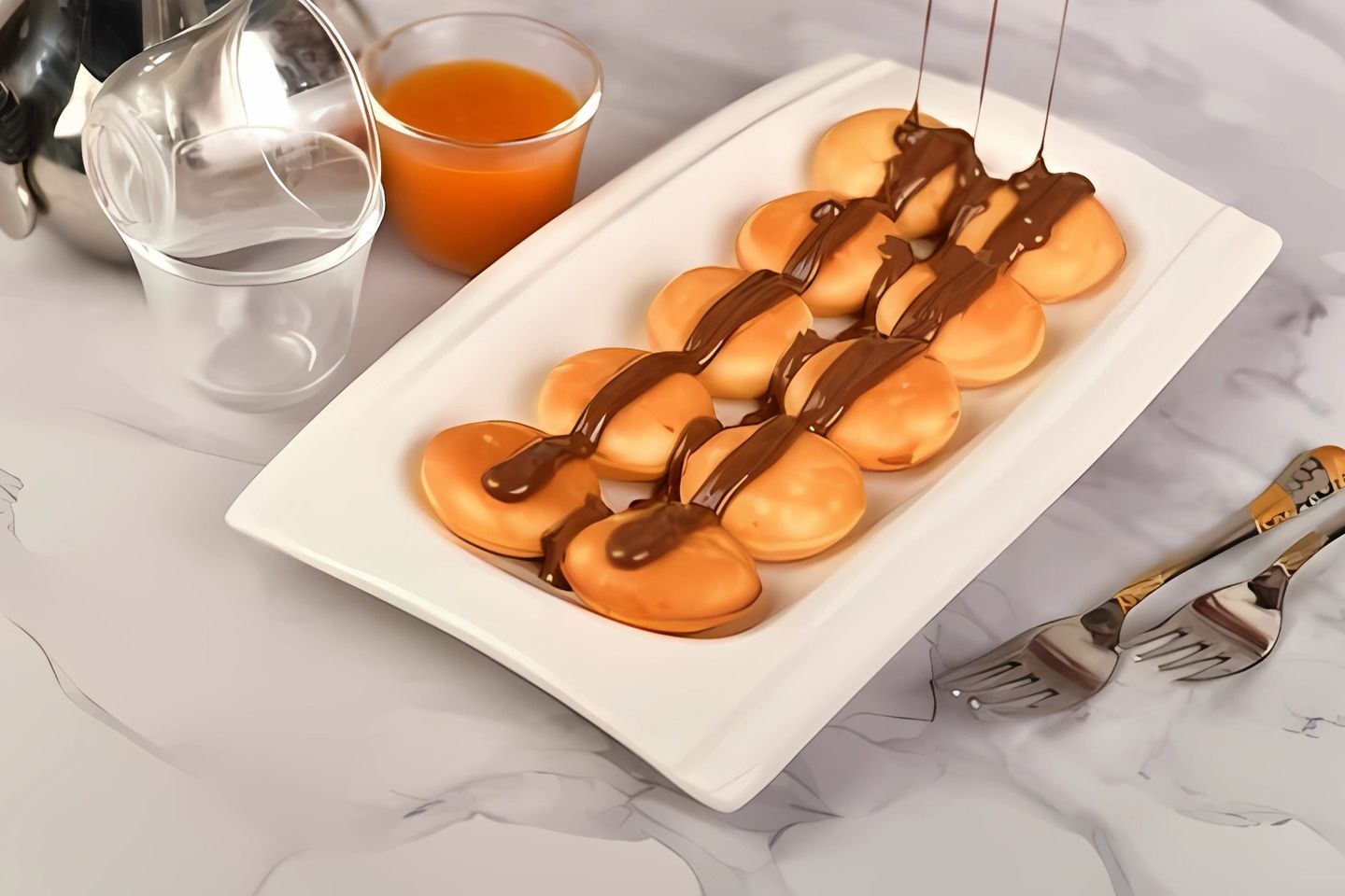 Mini Pancakes With Nutella - Middle