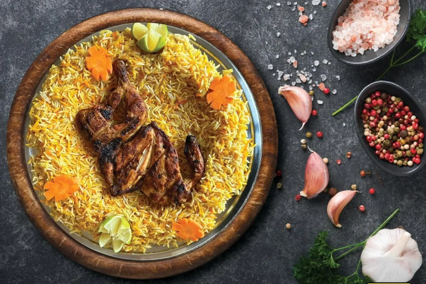 مندي دجاج على الفحم - ربع