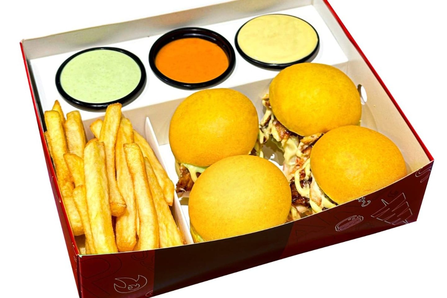 Box Mini Burger Meat - 4 Pcs