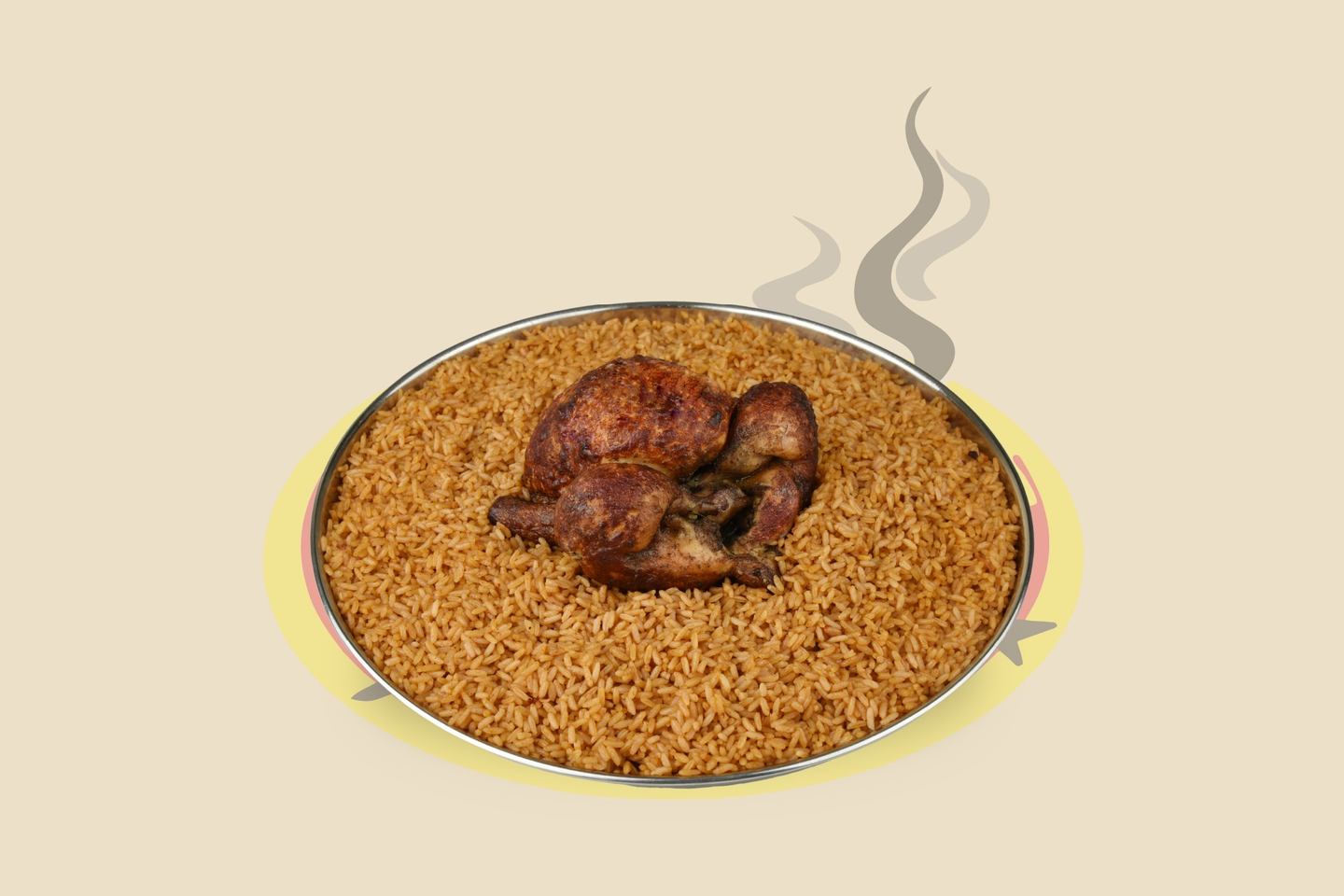 شواية مع الرز - نصف