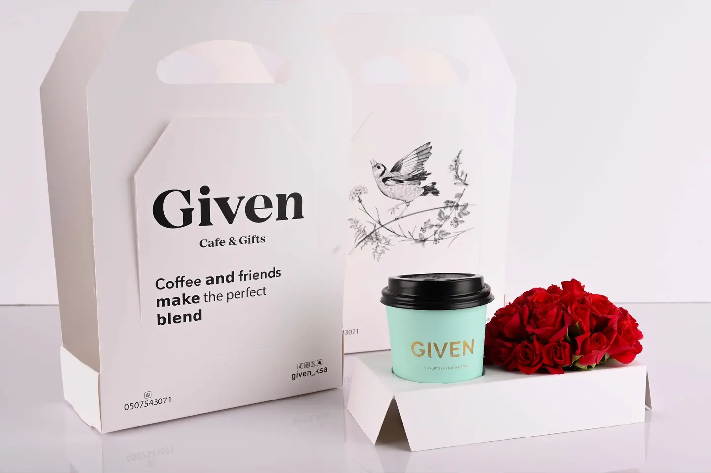 A Basket Of Red Baby Rose And Coffee - Saudi Coffee With Cardamom And Saffron