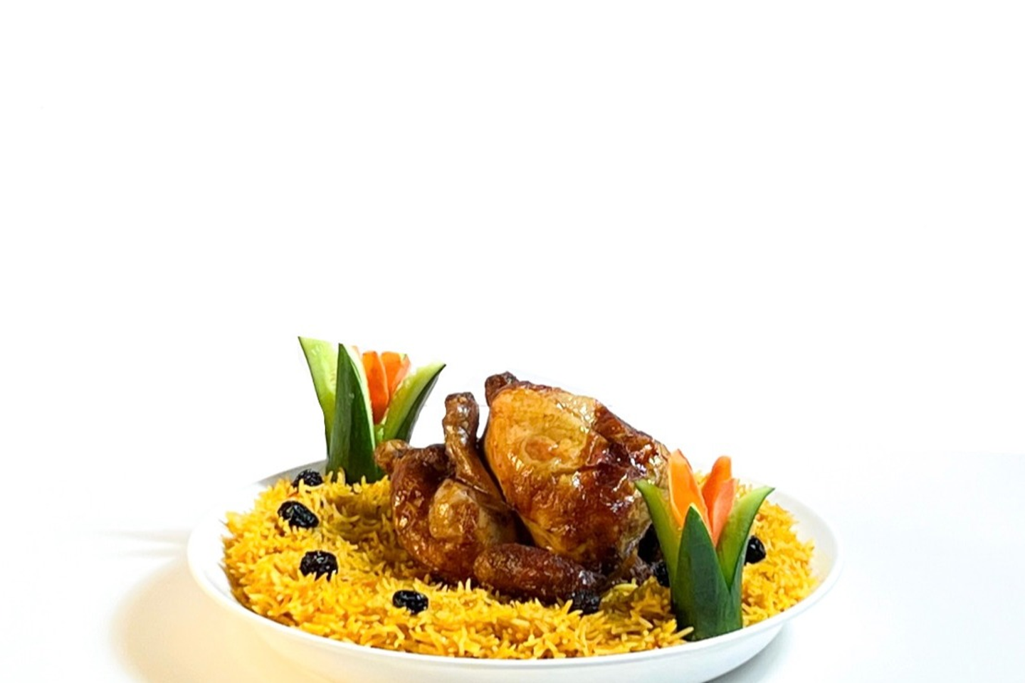 دجاج شواية مع رز بخاري - ربع حبة شواية