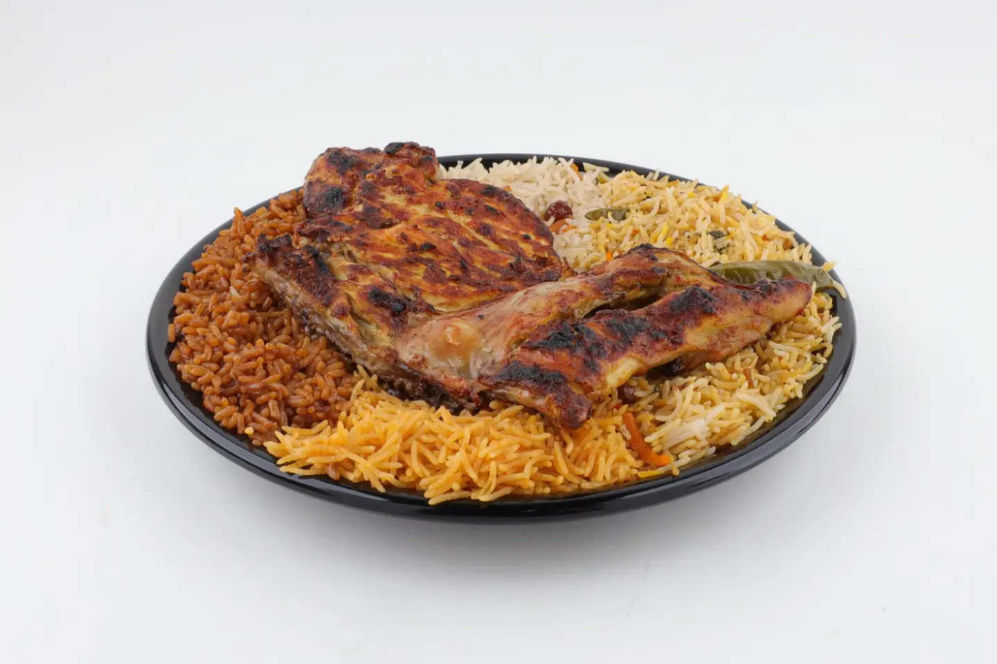 دجاج  فحم مشكل - نص