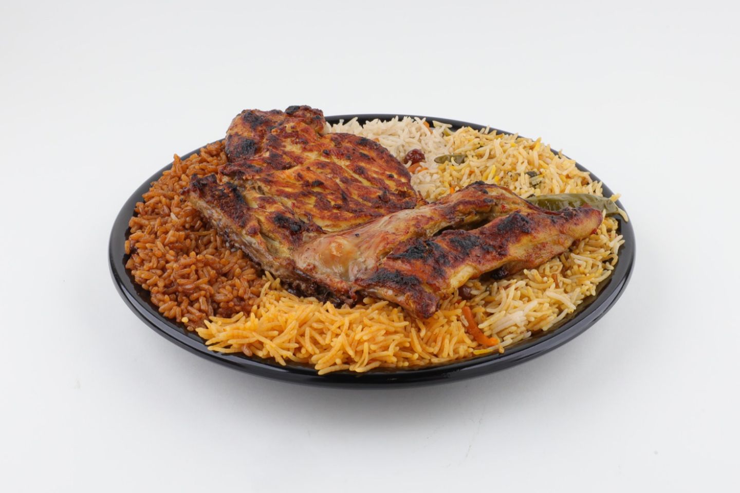 دجاج  فحم مشكل - نص