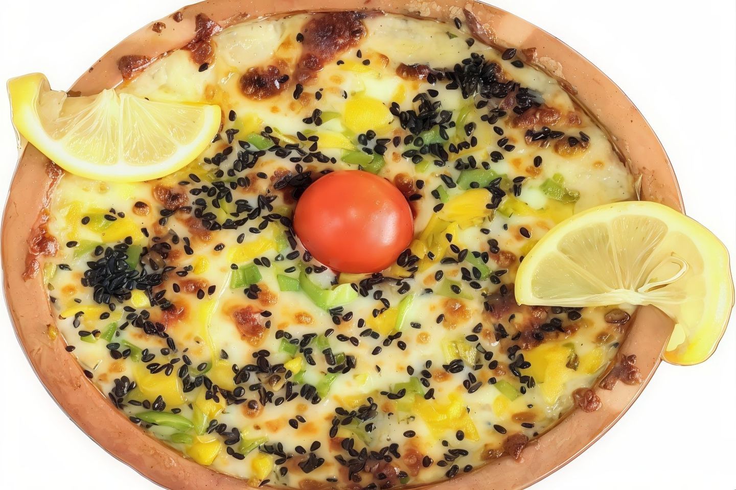 طاجن روبيان بالفرن- يكفي شخصين- - صوص كريمة ابيض