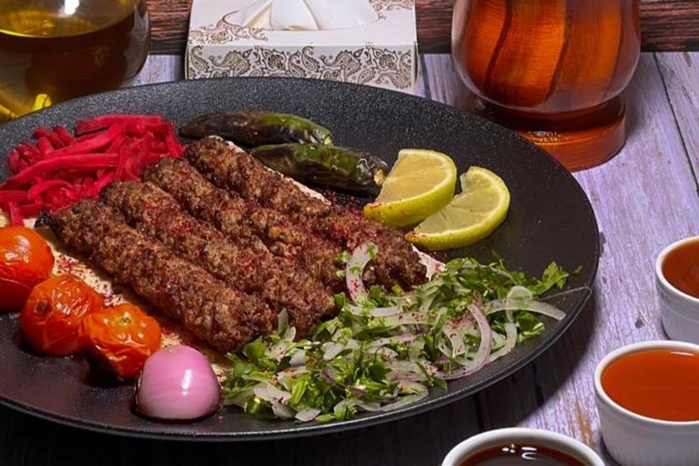 Kebab With Pine Nuts - One Person