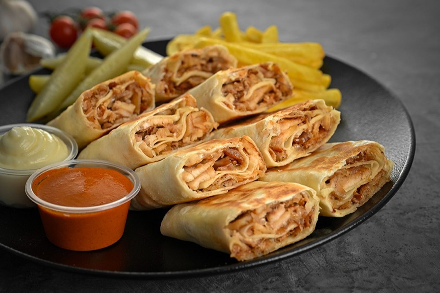 Arabic Chicken Shawarma Plate - 4 Pieces