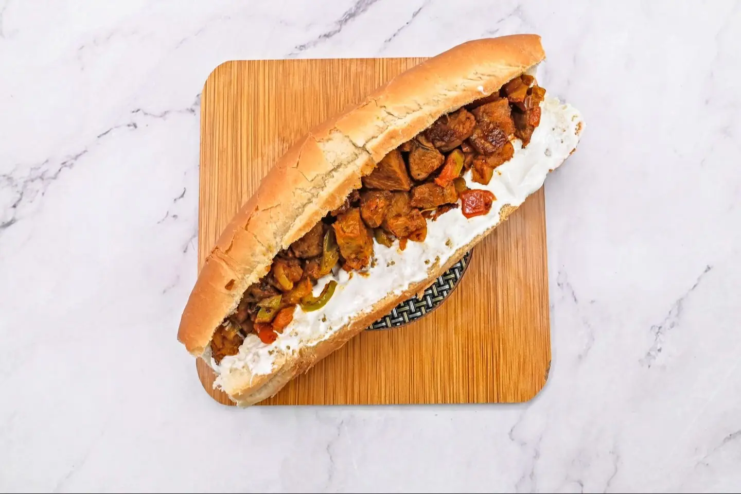 Meat Moqalqal With Cheese - Samoli Bread