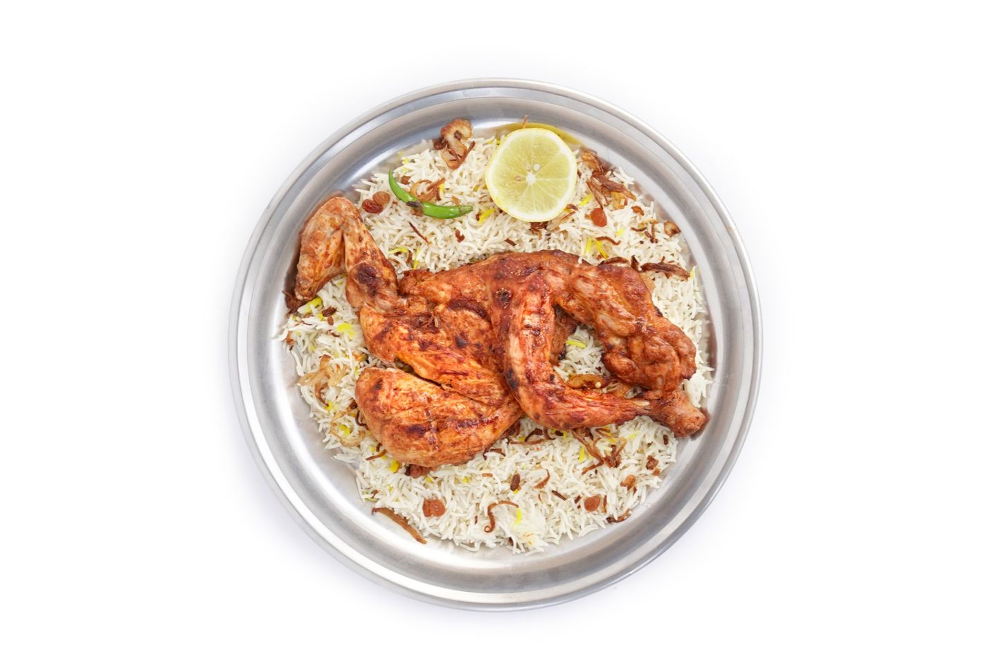 Grilled Chicken With White Rice - Whole Chicken