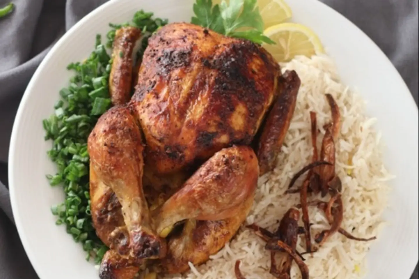 دجاج شواية - ربع دجاجة شواية مع أرز/بطاطس مقلية/شيبس