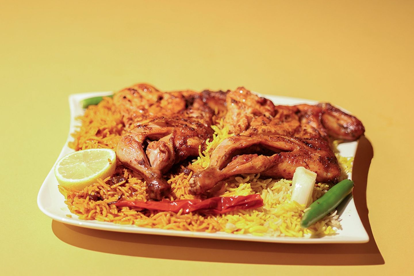 دجاج  مشوي - حبة مشوي مع رز مدخن