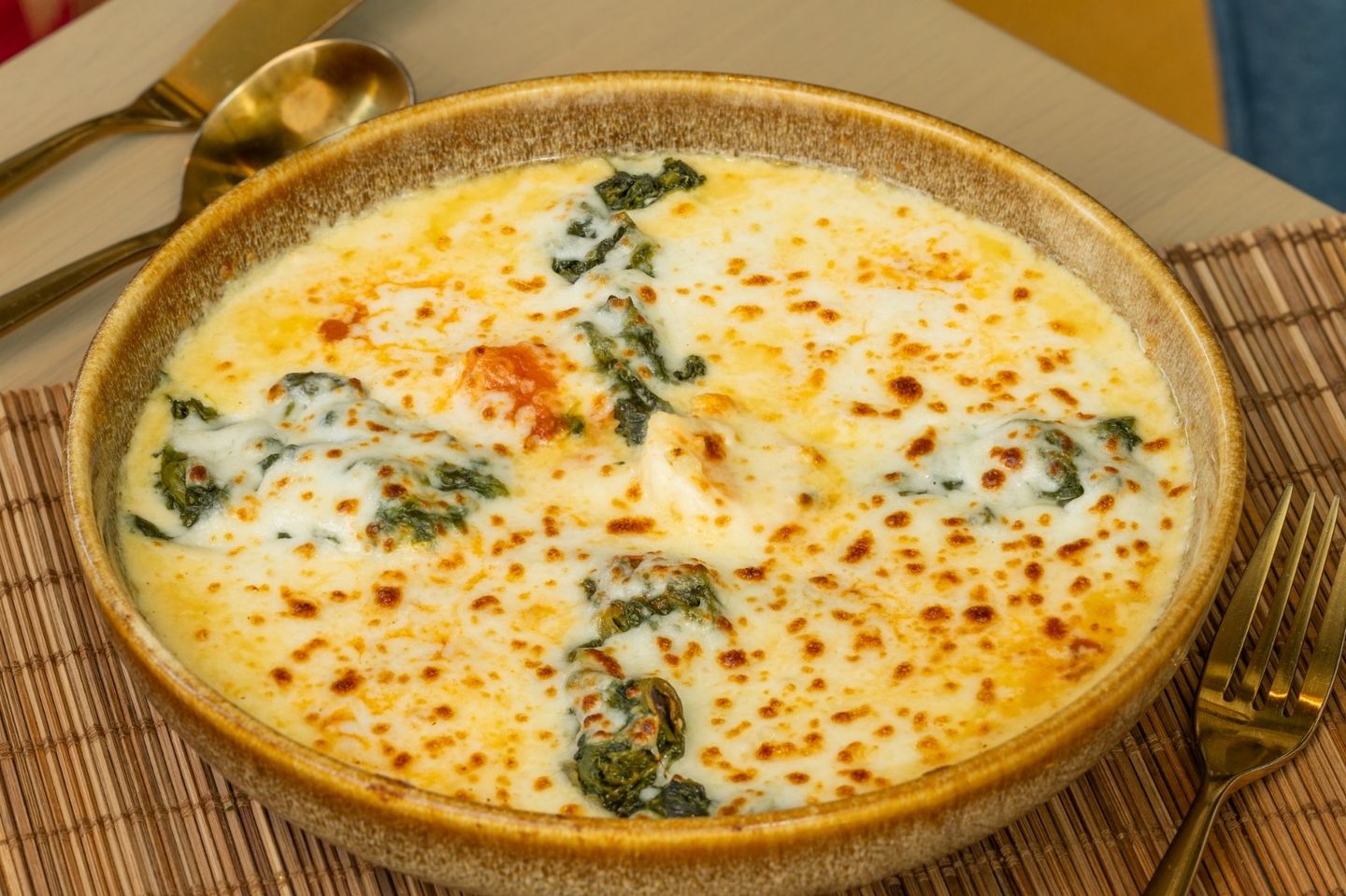 طاجن السبانخ - جمبري