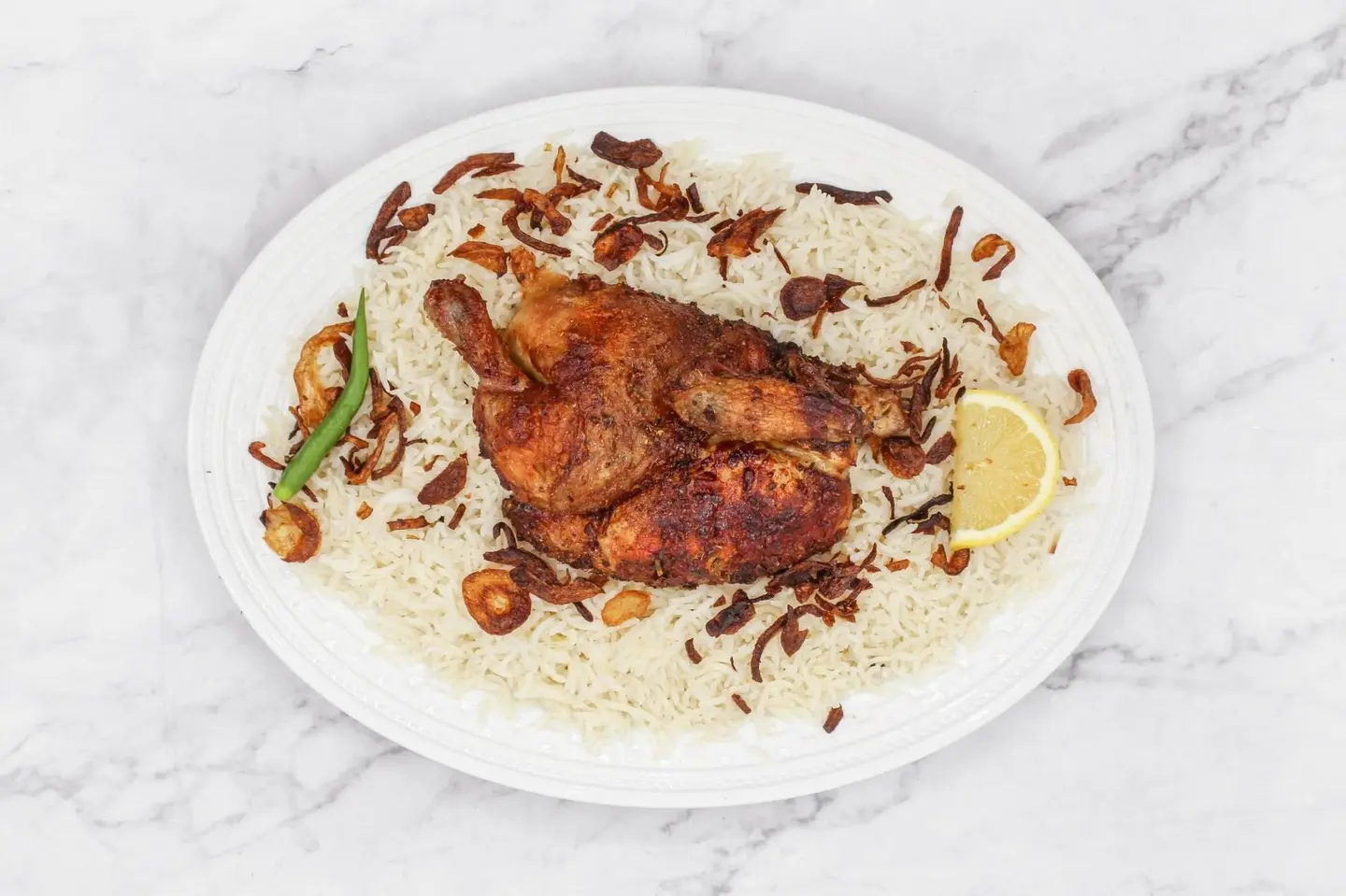 نص دجاج شواية مثلوثة - نصف دجاجة