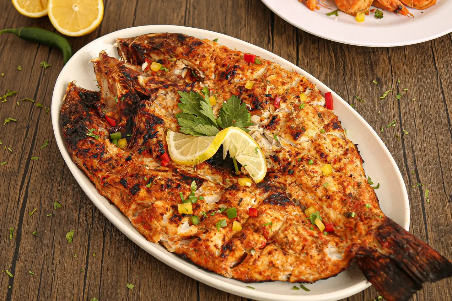 سمك قاروص مشوي - 500 جرام