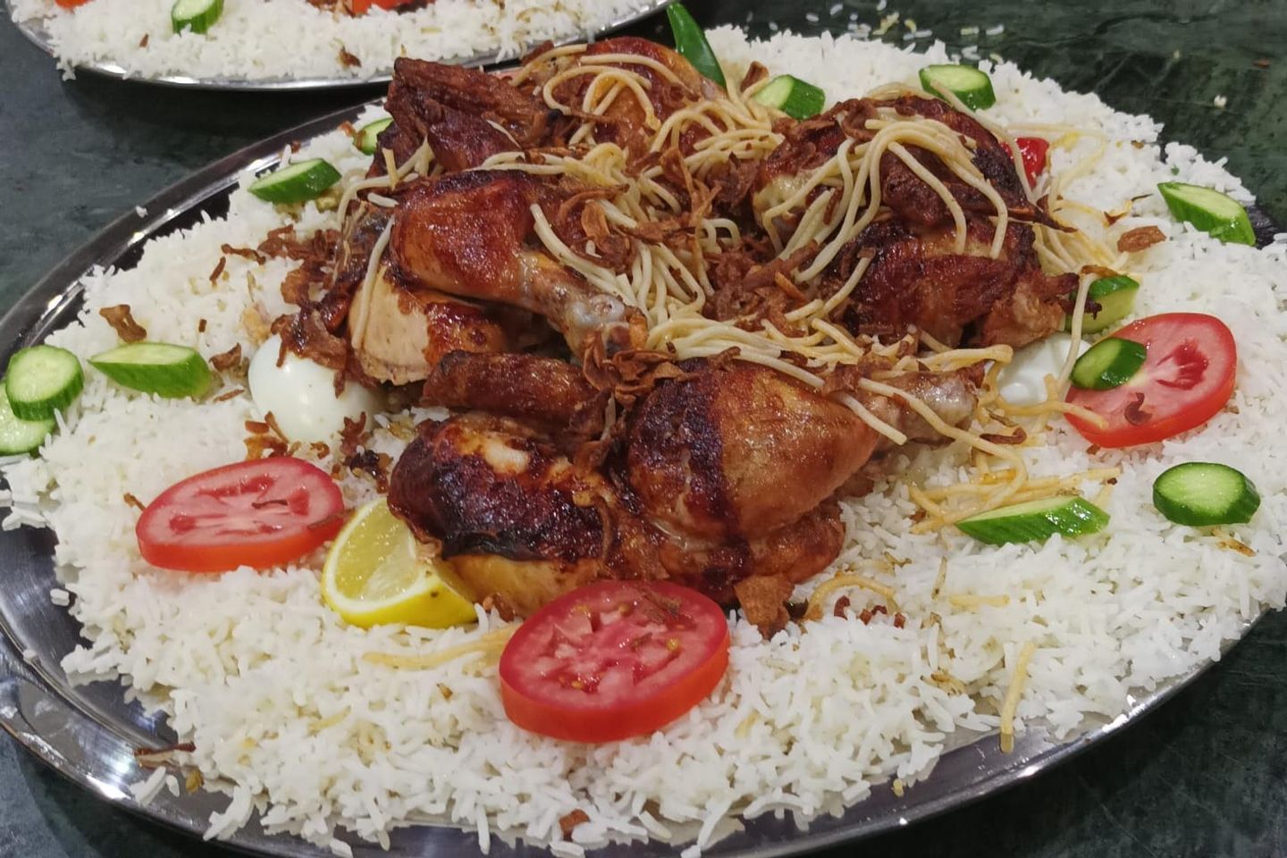 دجاج شواية مع الأرز - ربع دجاجة